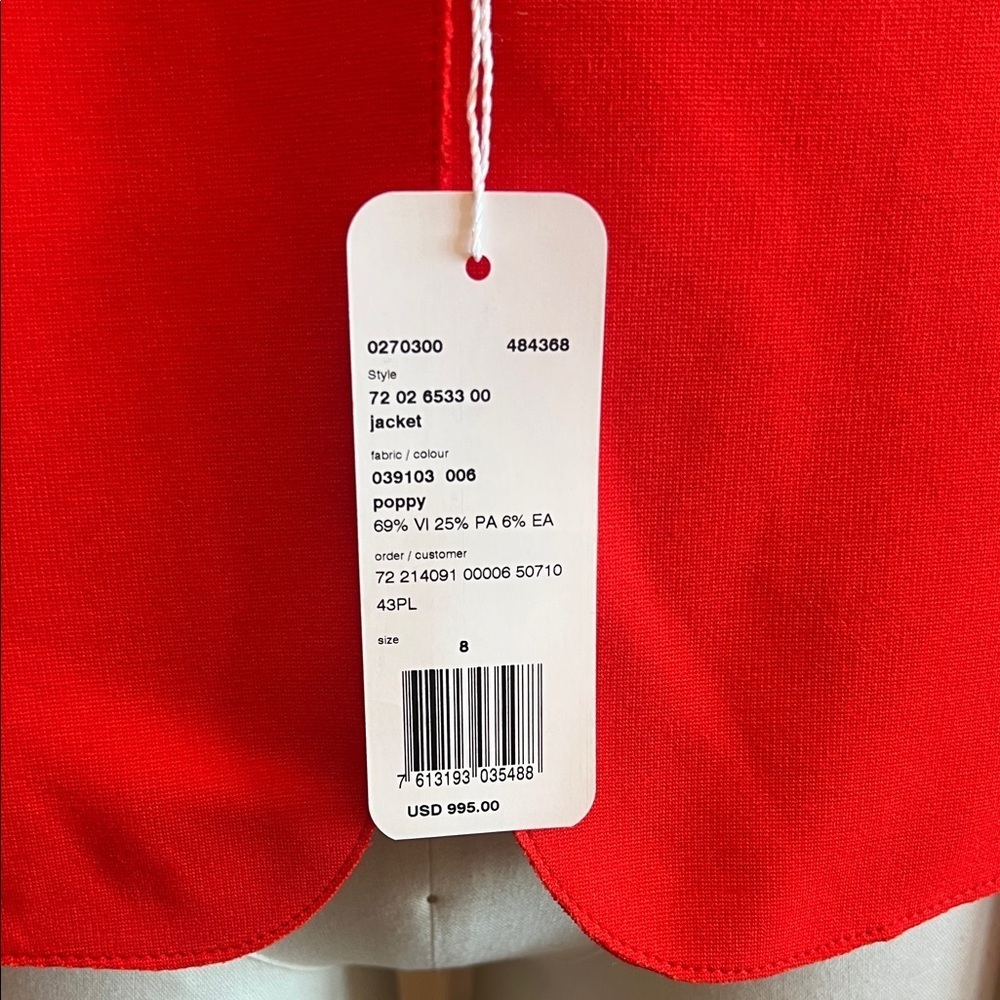 Akris Punto Vibrant Red Blazer - Picture 4 of 7